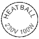 Glasaufdruck Heatball